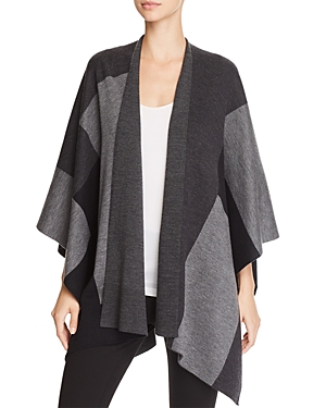 Eileen Fisher Merino Wool Color Block Serape at Bloomingdale's