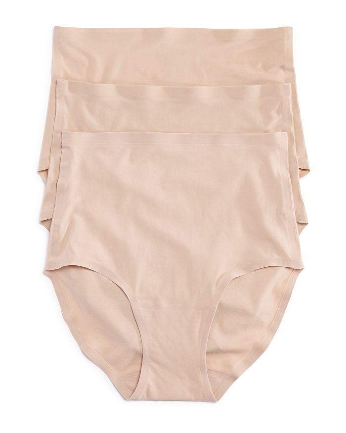 Shop Chantelle Soft Stretch One-size Briefs, Set Of 3 In Nude