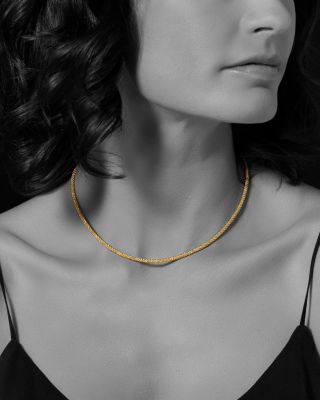 Caviar Gold Collection 18K Gold Necklace, 16"