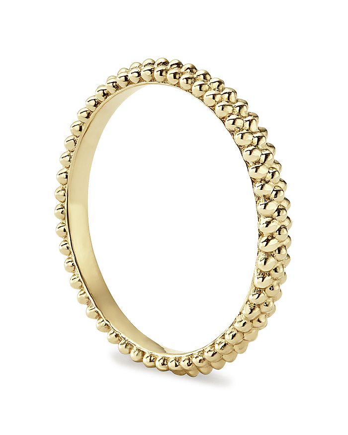 Shop Lagos Caviar Gold Collection 18k Gold Triple Beaded Stacking Ring