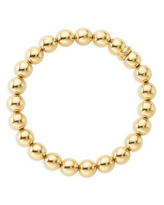Caviar Gold Collection 18K Gold Beaded Bracelet, 8mm