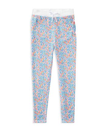Ralph Lauren Girls' Floral Fleece Pants - Little Kid | Bloomingdale's