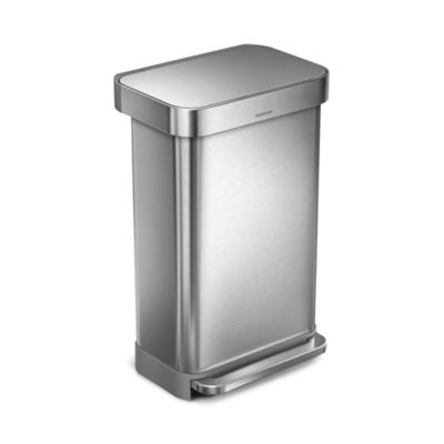 simplehuman - 45 Liter Rectangular Kitchen Trash Can with Liner Pocket