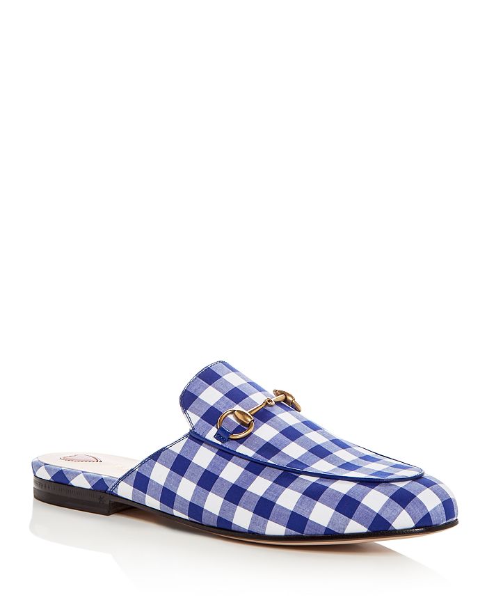 Gucci - Women's Princetown Gingham Mules
