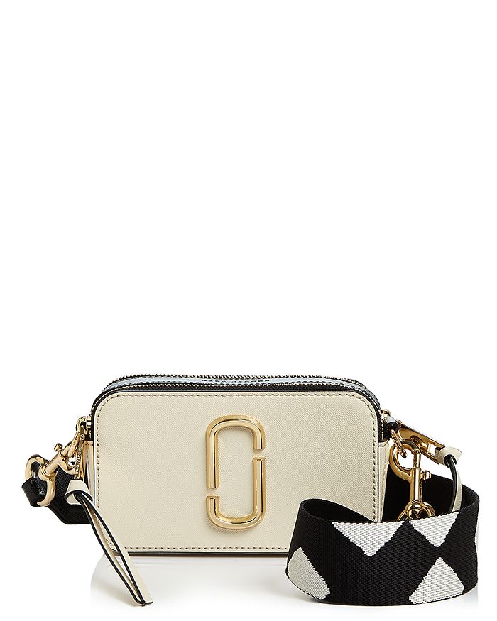 Marc Jacobs The Snapshot Small Ecru Leather Cross-body Bag In Neutrals, ModeSens