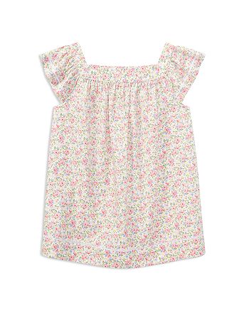 Ralph Lauren Girls' Cotton Poplin Floral Top - Big Kid | Bloomingdale's