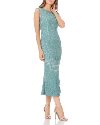 Js collections soutache cheap lace midi dress