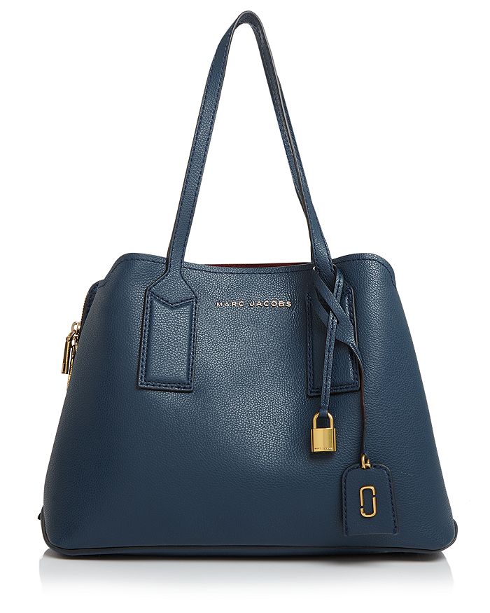 Marc Jacobs The Editor Leather Tote In Blue Sea Multi/gold