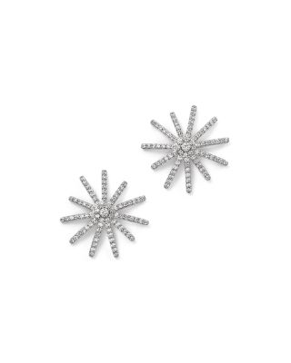 Bloomingdale's Fine Collection Diamond Starburst Statement Earrings in 14K White Gold, 0.50 ct. t. w. - Exclusive