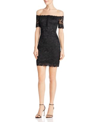 GUESS Reina Off-the-Shoulder Lace Dress | Bloomingdale's