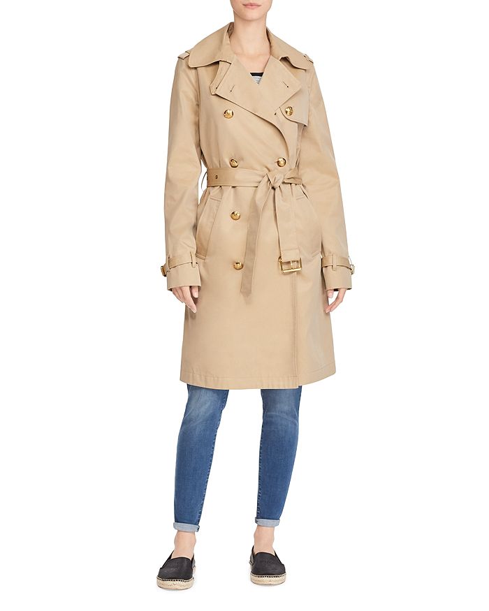 Ralph lauren twill trench coat shop