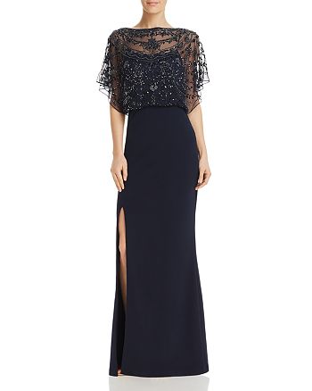 Aidan Mattox Embellished Cold-Shoulder Gown | Bloomingdale's