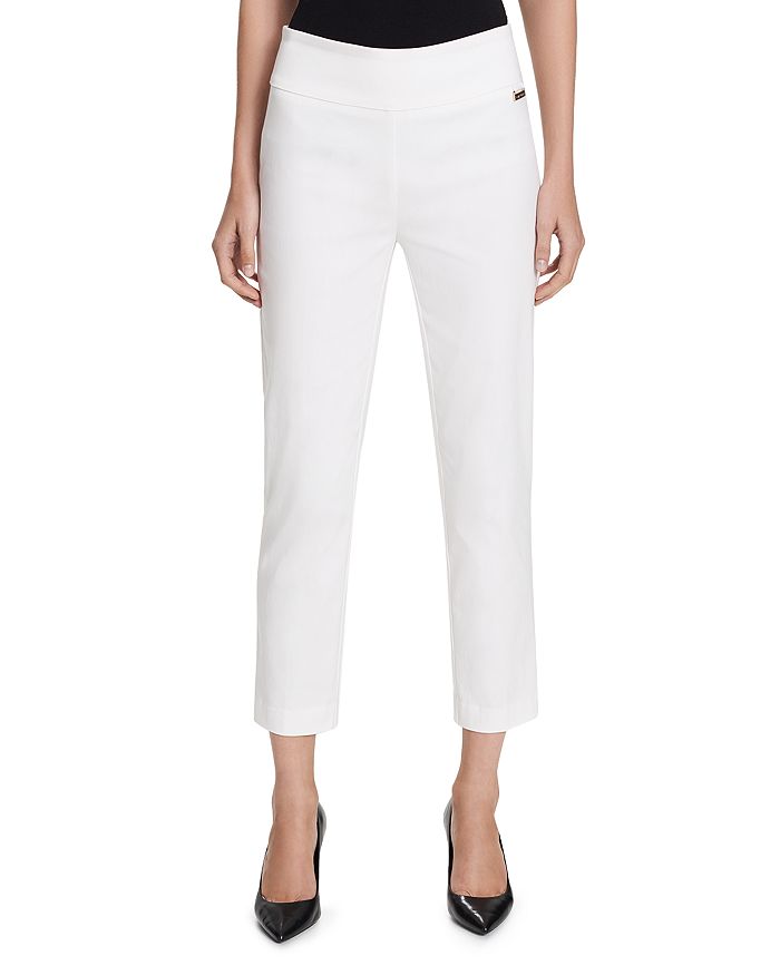 Calvin Klein Cropped Pants In Soft White