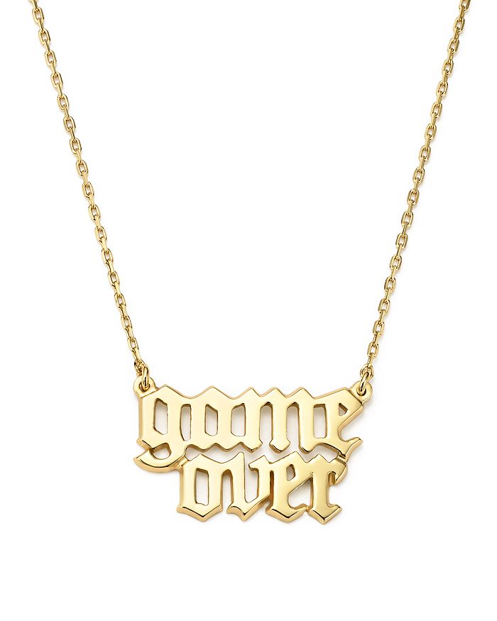 Bing Bang Nyc Game Over Necklace, 16 - 100% Exclusive In Gold