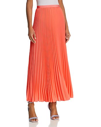 FRENCH CONNECTION Polly Plains Pleated Maxi Skirt | Bloomingdale's