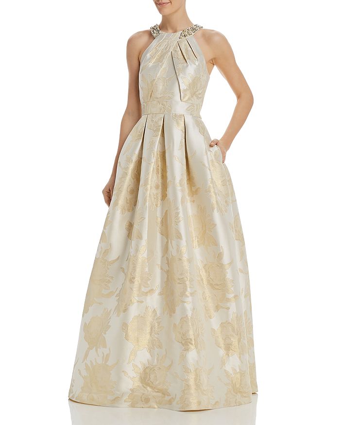 Eliza j embellished deals floral ball gown