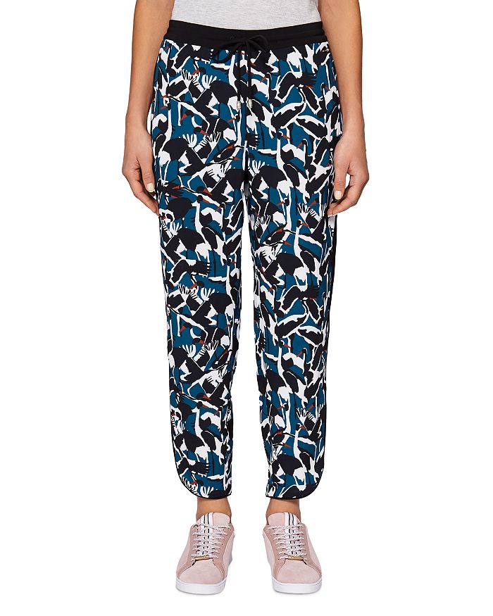 Ted Baker Colour by Numbers Mala Crane-Print Jogger Pants | Bloomingdale's
