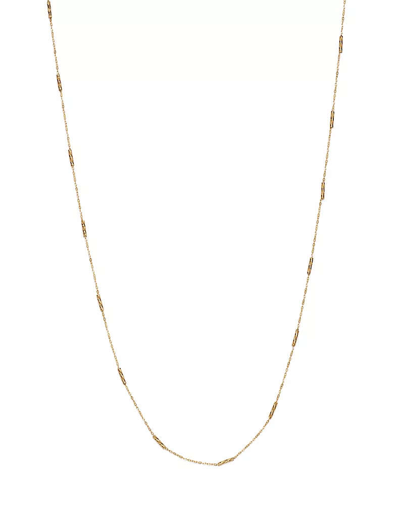 Moon & Meadow Bar Station Necklace in 14K Yellow Gold, 16 - Exclusive