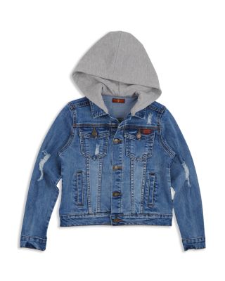 boys denim jacket with hoodie