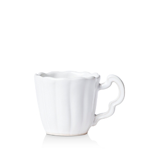 Vietri Incanto Scallop Stoneware Mug In White