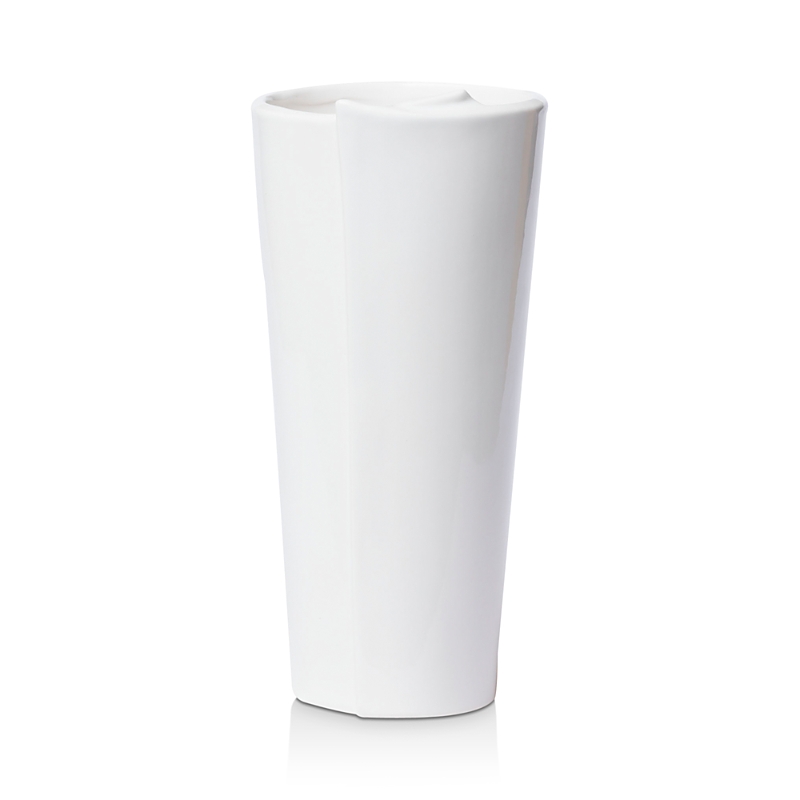 Vietri Lastra Large Conic Vase In White