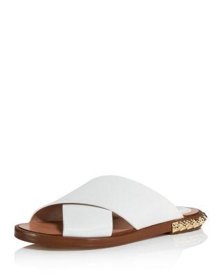 stuart weitzman rockrose leather slides