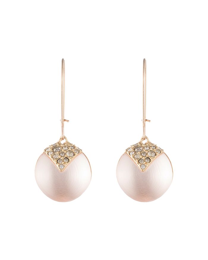 Alexis Bittar Crystal Embellished Sphere Drop Earrings In Rose/gold