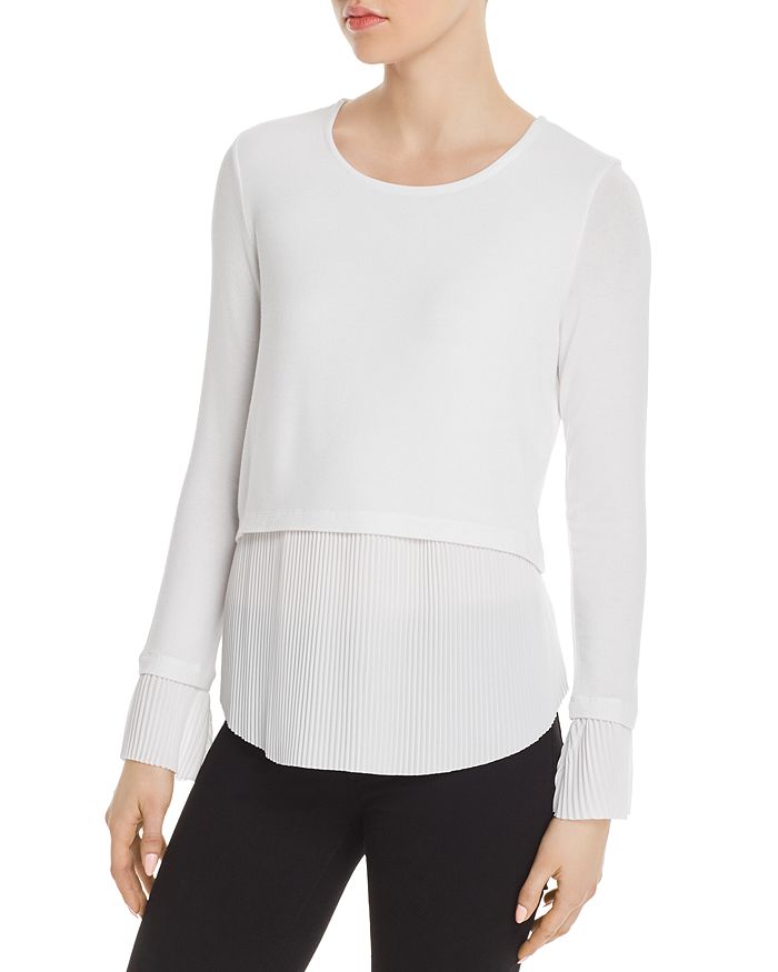 Generation Love Denise Layered-Look Pleated Top | Bloomingdale's