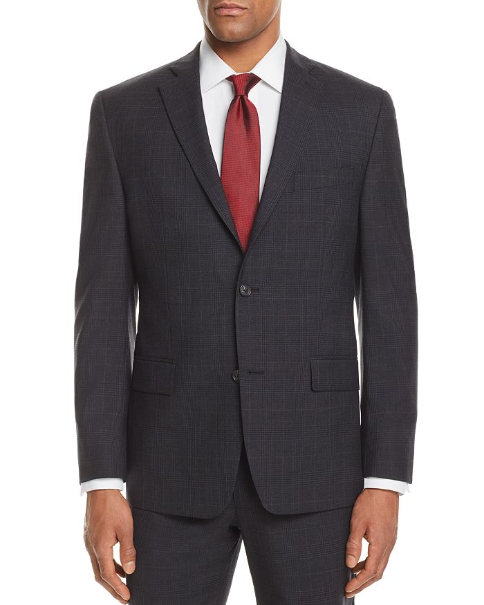 Michael Kors Plaid with Windowpane Classic Fit Suit Jacket - 100% ...