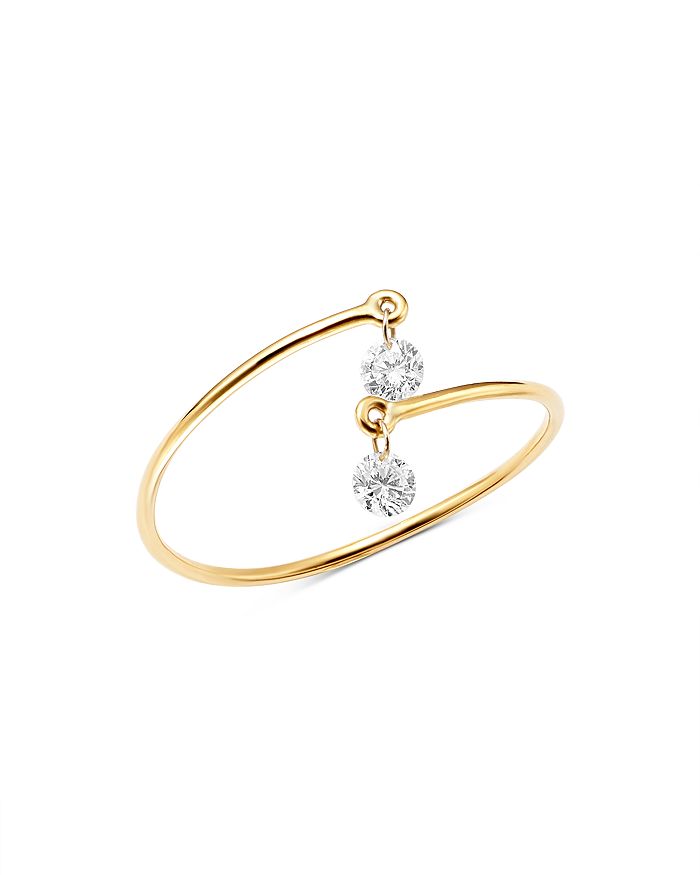 Aerodiamonds 18k Yellow Gold Victoria Duet Diamond Open Ring In White/gold