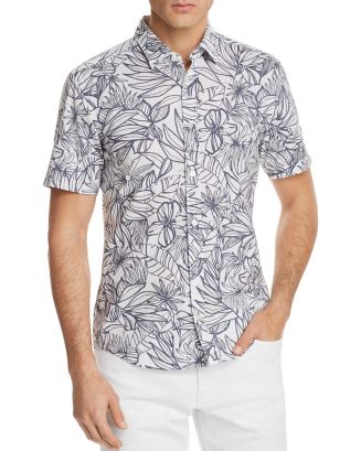 BOSS Rid Tropical Print Regular Fit Button-Down Shirt | Bloomingdale's