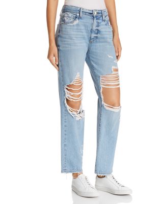 PAIGE - Noella Straight Jeans in Jovie Destructed