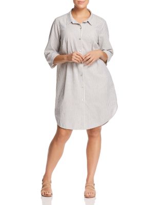 Eileen Fisher Plus - Striped Shirt Dress