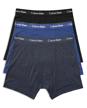 Calvin Klein 3-pack Stretch Boxer Briefs In Blue/black