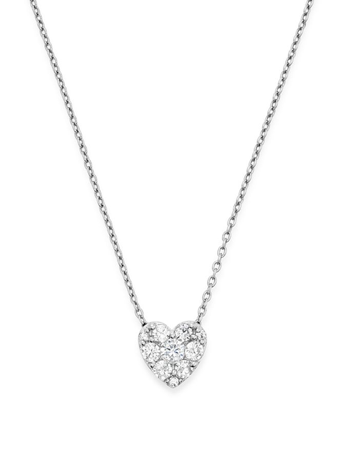 Bloomingdale's Diamond Heart Pendant Necklace In 14k White Gold, 0.50 Ct. T.w. - 100% Exclusive
