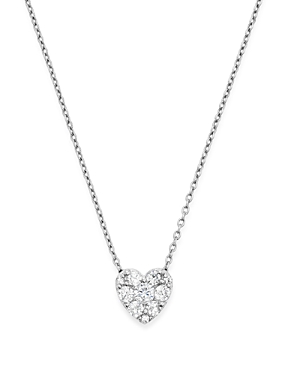 Diamond Heart Pendant Necklace in 14K White Gold, 0.50 ct. t.w. - 100% exclusive