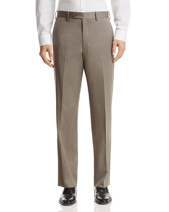 The Men's Store At Bloomingdale's Classic Fit Wool Dress Pants - 100% Exclusive In Taupe