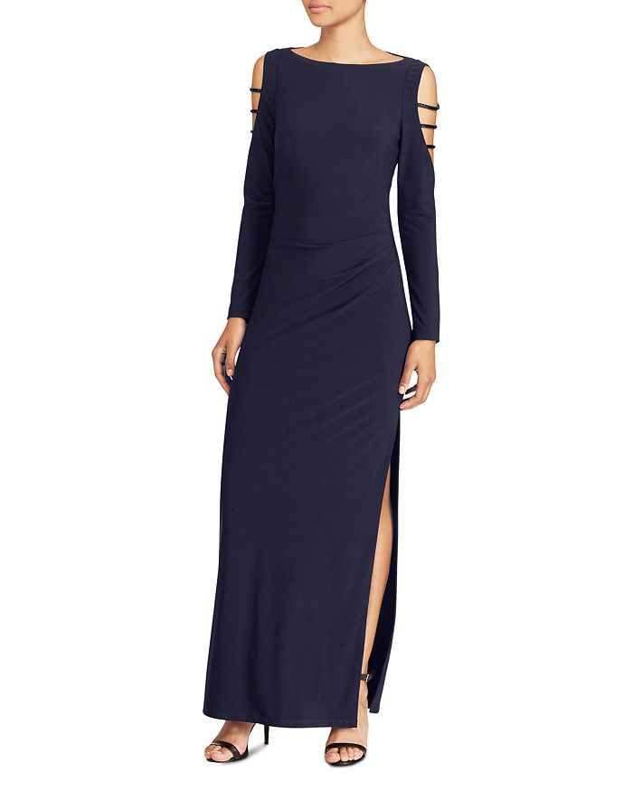 Ralph lauren cold shoulder jersey gown hotsell