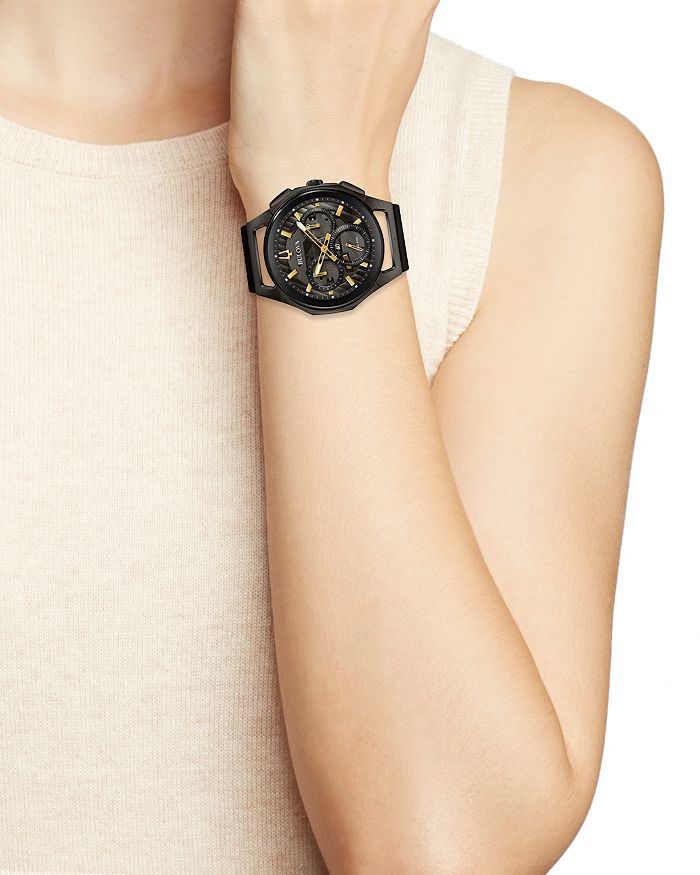 Shop Bulova Curv Watch, 42mm In Black