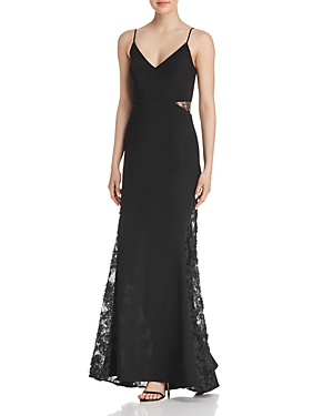 AVERY G LACE-INSET GOWN,AG360