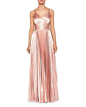 TED BAKER EFRONA PLEATED SATIN GOWN,WH8WGDN7EFRONA57-ROS