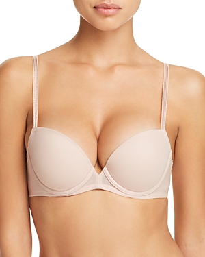On Gossamer Next To Nothing Underwire Demi Plunge Bra In Champagne