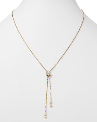 Diamond Flower Bolo Necklace in 14K Yellow Gold, 0.85 tcw 