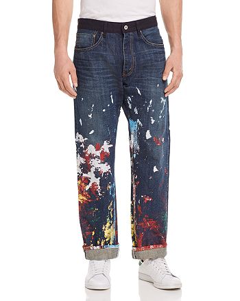 Junya Watanabe x Levi's Painted Straight Fit Jeans in Indigo |  Bloomingdale's