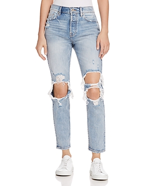 PISTOLA MOM HIGH-RISE DISTRESSED STRAIGHT-LEG JEANS IN UP IN FLAMES,P6027AXS-UIF