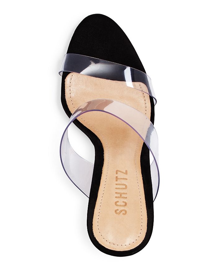 schutz clear strap heels
