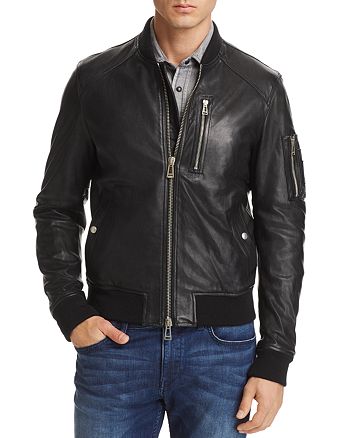 Belstaff Clenshaw Leather Bomber Jacket | Bloomingdale's