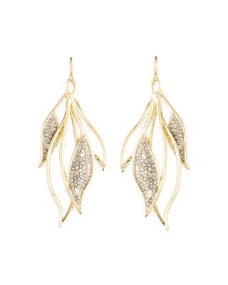 Alexis Bittar - Crystal Encrusted Feather Wire Earrings