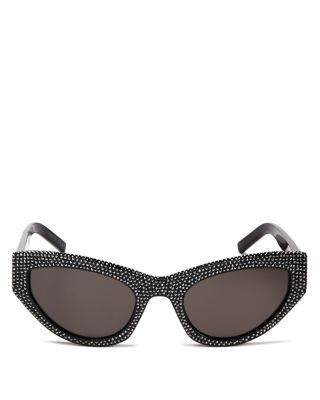 womens grace embellished cat eye sunglasses, 54mm in black