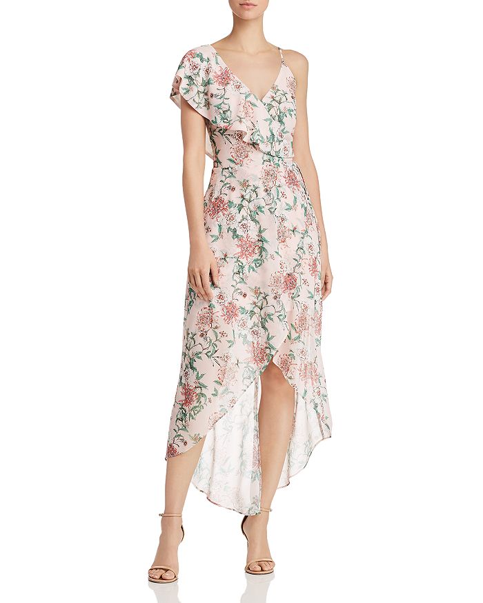 Adelyn Rae Hannah Asymmetric Floral-Print Dress | Bloomingdale's